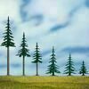 Evergreens tall with base 14 cm