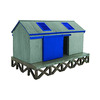 Corrugated Goods Shed - Grey and Blue