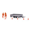 Setting up traffic cones