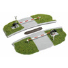 Level crossing curved 310mm radius single track
