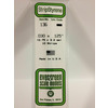 Strips 14” (35 cm) Length - Opaque White Polystyrene .030 x .125 0.75 x 3.2mm